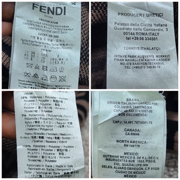 Authentic Fendi Zucca Cardigan in Brown/Black - Picture 13 of 16